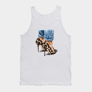 Leopard Heels Tank Top